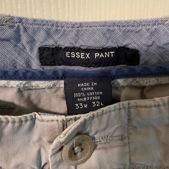 J. Crew men’s Essex gray chino pant - size 33x32 - Picture 2 of 7